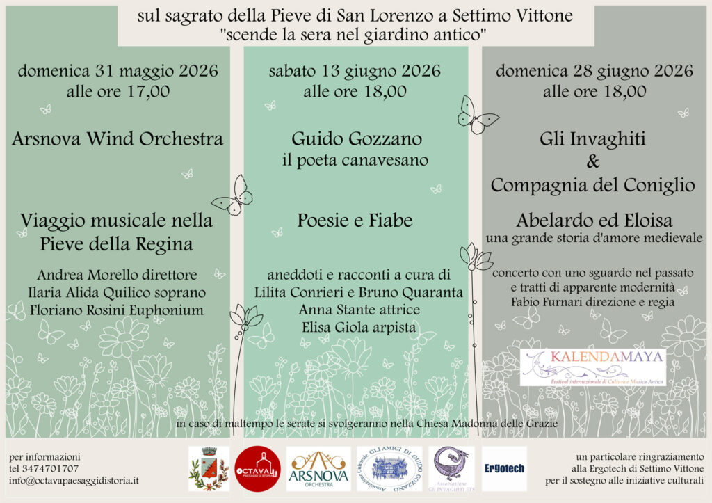 Programma Eventi: Scende la Sera nel Giardino Antico